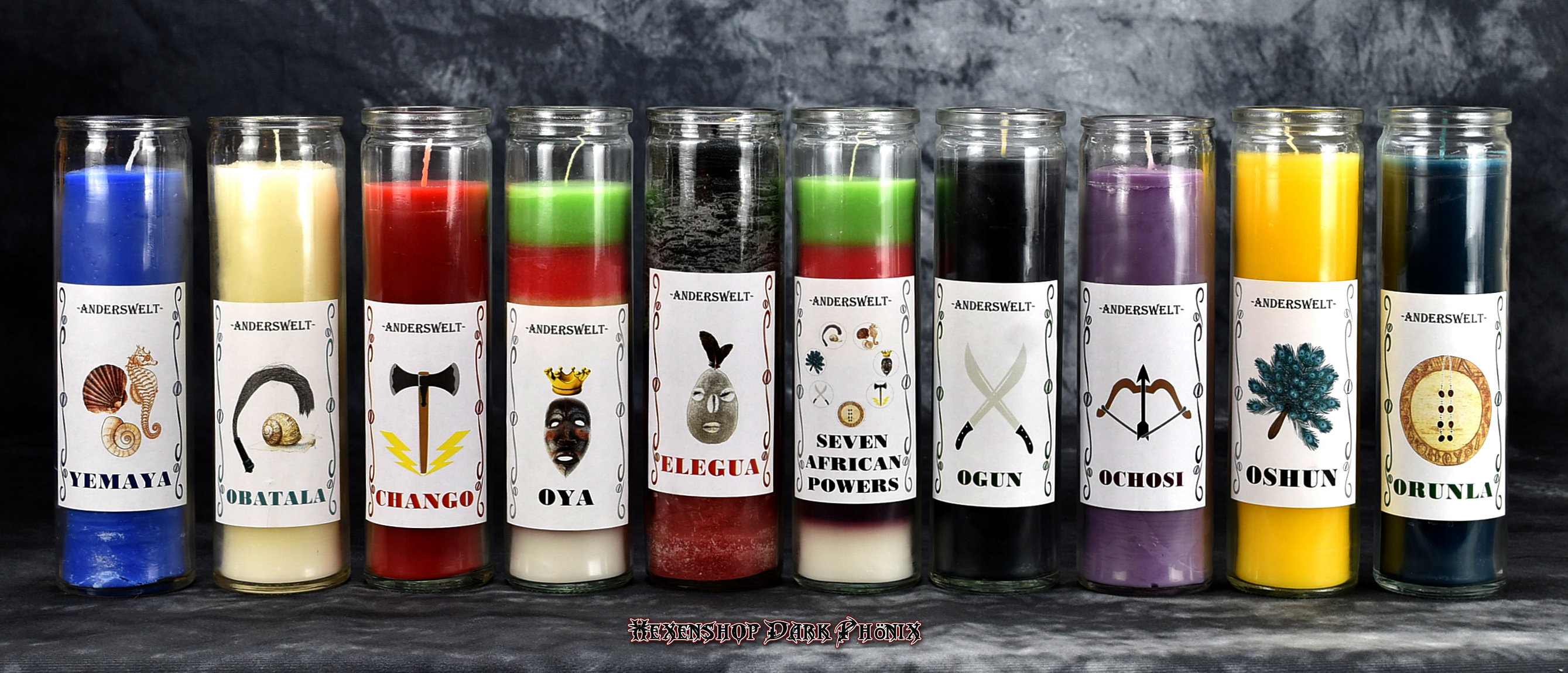 Hexenshop Dark Phönix Orisha Voodoo Santeria Glaskerzen Hexenshop Dark Phönix Orisha Voodoo Santeria Glaskerzen