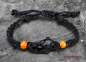 Preview: Hexenshop Dark Phönix Schwarze Armbandschnur für Halbedelsteine Verstellbar