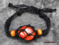Preview: Hexenshop Dark Phönix Schwarze Armbandschnur für Halbedelsteine Verstellbar