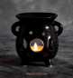 Preview: Hexenshop Dark Phönix Schwarze Hexenkessel Duftlampe mit Triplemoon