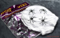 Preview: Hexenshop Dark Phönix Weißes Großes Deko Dehnungs Spinnennetz mit vier schwarzen Spinnen