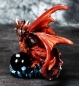 Preview: Kleiner roter Drache mit Kugel Figur
