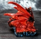 Preview: Kleiner roter Drache mit Kugel Figur