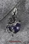 Preview: Hexenshop Dark Phönix Drache mit drehbarer Amethyst Kugel 925er Silber Anhänger