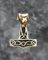 Preview: Hexenshop Dark Phönix Thorhammer Widderkopf Anhänger Bronze
