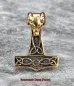 Preview: Hexenshop Dark Phönix Thorhammer Widderkopf Anhänger Bronze