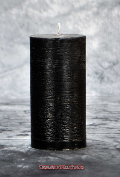 Hexenshop Dark Phönix Durchgefärbte Altarstumpenkerze schwarz