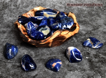 Hexenshop Dark Phönix Sodalith Trommelstein 20 g bis 49 g Halbedelstein