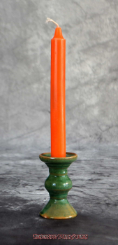Hexenshop Dark Phönix Vintage Grün Glasierter Ton Stabkerzenhalter