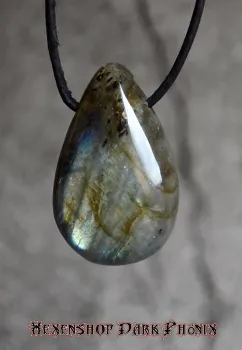 Hexenshop Dark Phönix Labradorit Drop Shape Anhänger