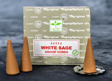 Hexenshop Dark Phönix White Sage Satya Räucherkegel 20g