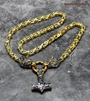 hexenshopdarkphoenixThorhammerwoelfehalsketteedelstahl