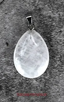 Hexenshop Dark Phönix Bergkristall Tropfen Anhänger Halbedelstein