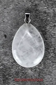 Preview: Hexenshop Dark Phönix Bergkristall Tropfen Anhänger Halbedelstein