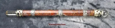 Preview: Hexenshop Dark Phönix Bloodroot Sovereign Zauberstab Fancy Jasper und Bergkristall 25cm