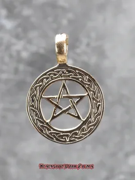 Hexenshop Dark Phönix Bronzeanhänger Pentagramm