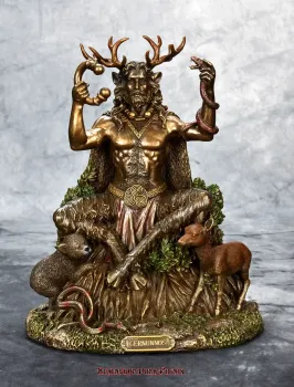 Hexenshop Dark Phönix Cernunnos Keltische Götterfigur bronziert