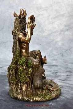 Preview: Hexenshop Dark Phönix Cernunnos Keltische Götterfigur bronziert