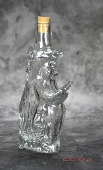 Hexenshop Dark Phönix  Elixierflasche Fliegende Hexe auf Besen mit Korken 200ml