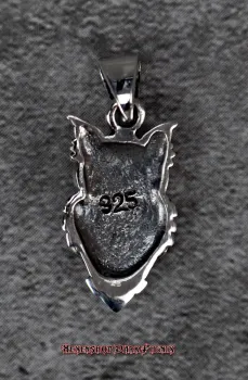 Preview: Hexenshop Dark Phönix Eule mit keltischen Knoten Triquetta 925er Silber