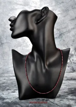 Hexenshop Dark Phönix Granat Halbedelsteinkette facettiert 2 mm