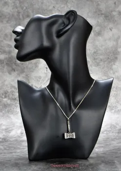 Preview: Hexenshop Dark Phönix Kleiner Keltischer Hammer Edelstahl Anhänger Silberfarben