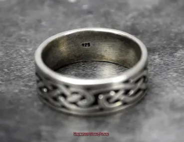 Hexenshop Dark Phönix Keltischer Knoten Bandring Silber 925er