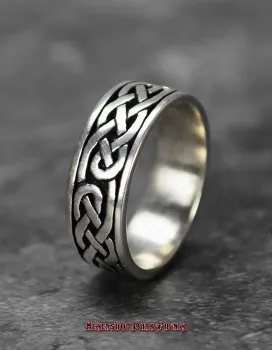 Hexenshop Dark Phönix Keltischer Knoten Bandring Silber 925er