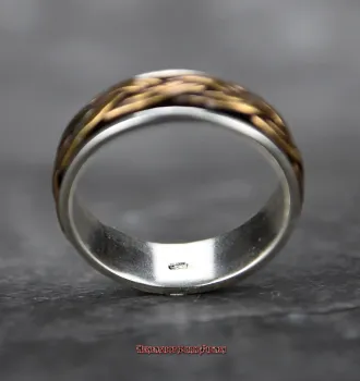 Hexenshop Dark Phönix Keltischer Knoten Silberring 925er mit Bronze