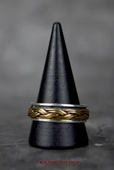 Hexenshop Dark Phönix Keltischer Knoten Silberring 925er mit Bronze