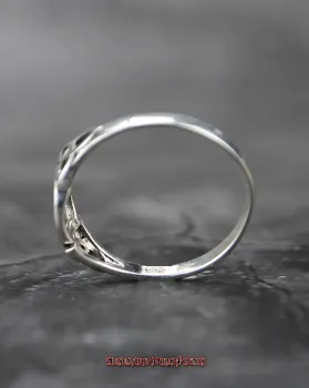 Preview: Hexenshop Dark Phönix Keltische Triskele Triqueta Silberring 925er