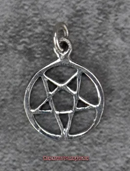 Hexenshop Dark Phönix Kleiner Männchlicher Pentagramm Anhänger 925er Silber