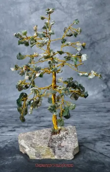 Preview: Hexenshop Dark Phönix Moosachat Halbedelsteinbäumchen 160 Steine