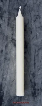 Hexenshop Dark Phönix Öko Durchgefärbte Ritualstabkerze in Weiß