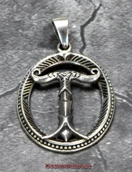 Preview: Hexenshop Dark Phönix Ovaler Irminsul Anhänger 925er Silber