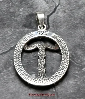 Preview: Hexenshop Dark Phönix Ovaler Irminsul Anhänger 925er Silber