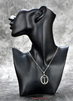 Hexenshop Dark Phönix Ovaler Irminsul Anhänger 925er Silber