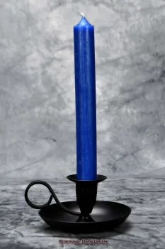 Hexenshop Dark Phönix Hellblau Durchgefärbte Ritualstabkerze