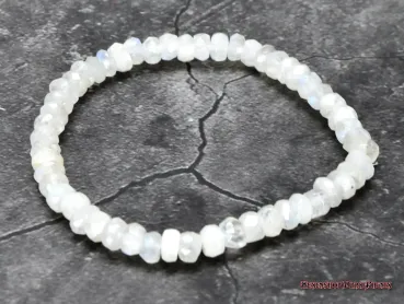 Preview: Hexsenshop Dark Phönix Regenbogen Mondstein Facettenschliff Armband Ø 6mm