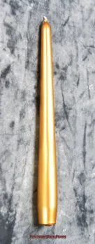 Hexenshop Dark Phönix Ritualstabkerze in Gold