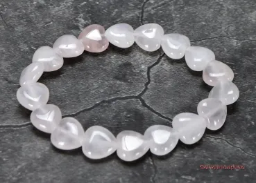 Preview: Hexenshop Dark Phönix Rosenquarz Herzperlenarmband