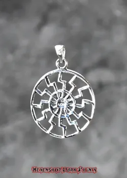 Preview: Hexenshop Dark Phönix Sonnenrad Silberanhänger 925er