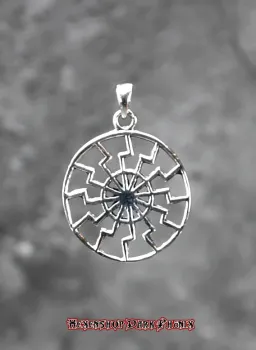 Hexenshop Dark Phönix Sonnenrad Silberanhänger 925er