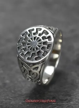 Hexenshop Dark Phönix Sonnenrad Silberring 925er