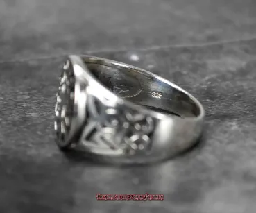 Preview: Hexenshop Dark Phönix Sonnenrad Silberring 925er