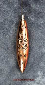 Preview: Hexenshop Dark Phönix Tensor Kupfer Pentagramm Sterne Einhandrute