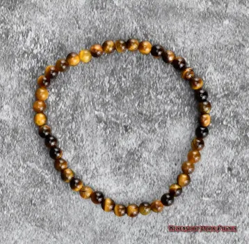 Preview: Hexenshop Dark Phönix Tigerauge Kugelarmband Ø 5 mm