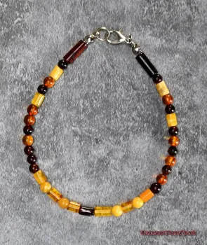 Preview: Hexenshop Dark Phönix Tricolor Bernstein Armband