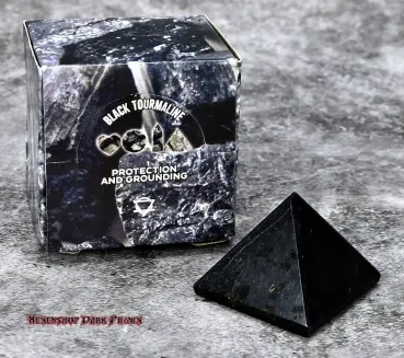 Hexenshop Dark Phönix Turmalin Set Pyramide Halbedelstein
