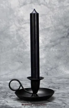 Hexenshop Dark Phönix Schwarz Durchgefärbte Ritualstabkerze